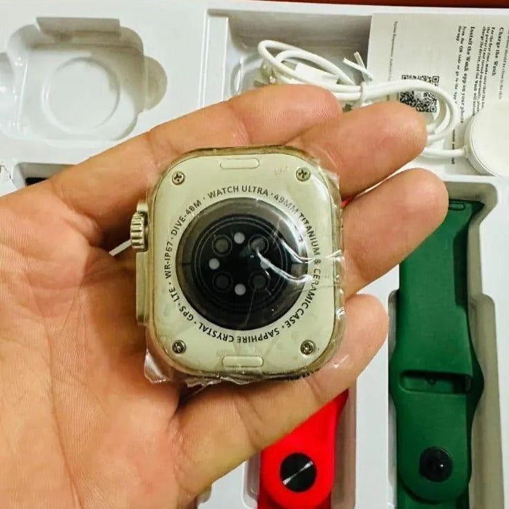 Ultra Smart Watch With 7 Silicone Straps